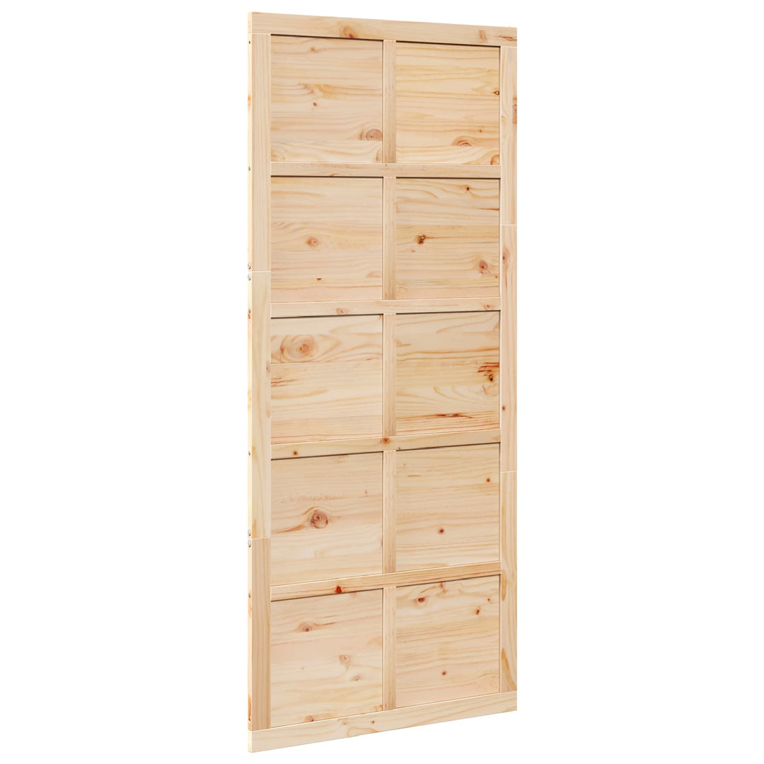 Ladedør Naturfarvet 90 x 2,5 x 208 cm Massivt fyrretræ