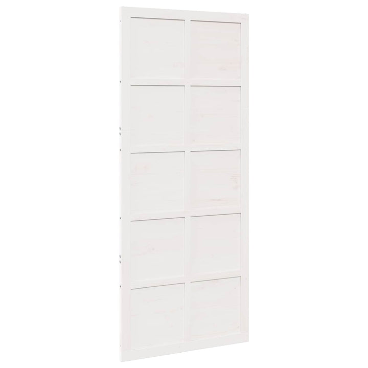Ladedør Hvid 90 x 2,5 x 208 cm Massivt fyrretræ