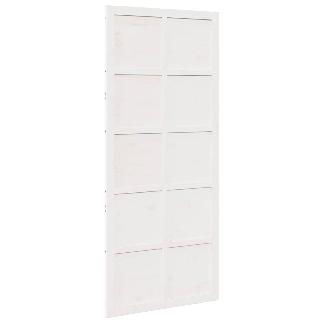 Ladedør Hvid 90 x 2,5 x 208 cm Massivt fyrretræ