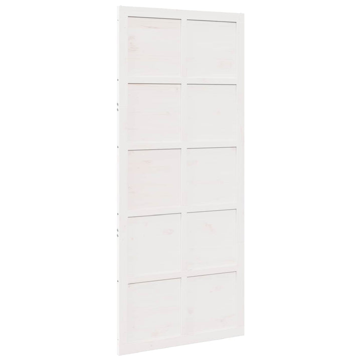 Ladedør Hvid 90 x 2,5 x 208 cm Massivt fyrretræ