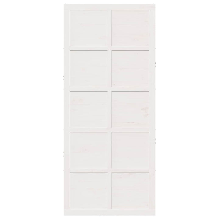 Ladedør Hvid 90 x 2,5 x 208 cm Massivt fyrretræ