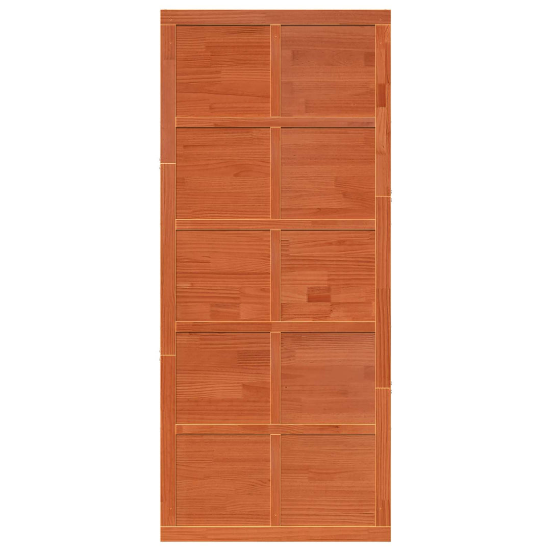 Ladedør Voksbrun 90 x 2,5 x 208 cm Massivt fyrretræ