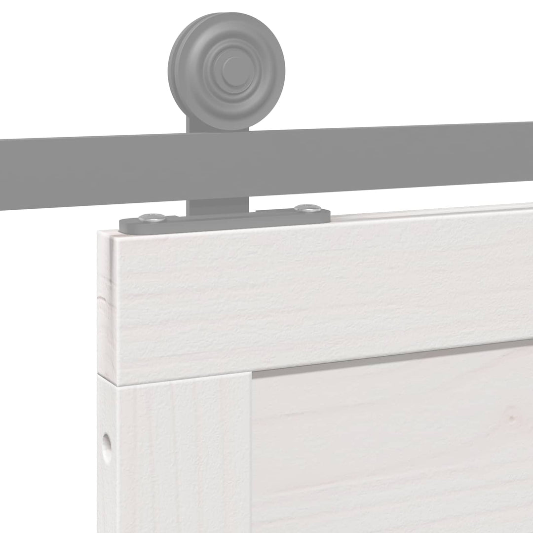 Ladedør Hvid 80 x 2,5 x 208 cm Massivt fyrretræ