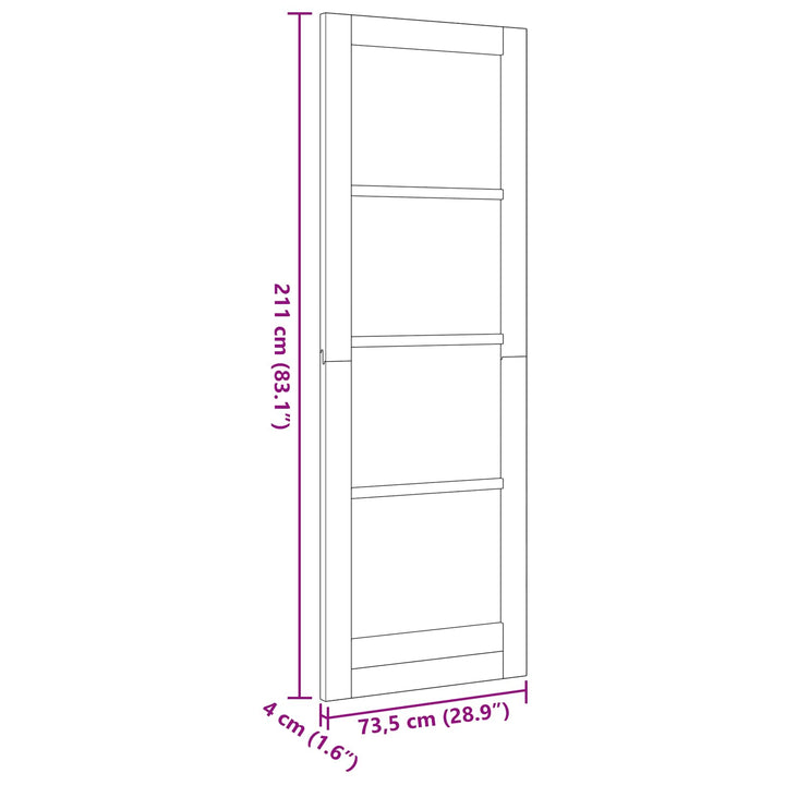Indvendig Dør Naturfarvet 73,5 x 211 cm Krydsfinér