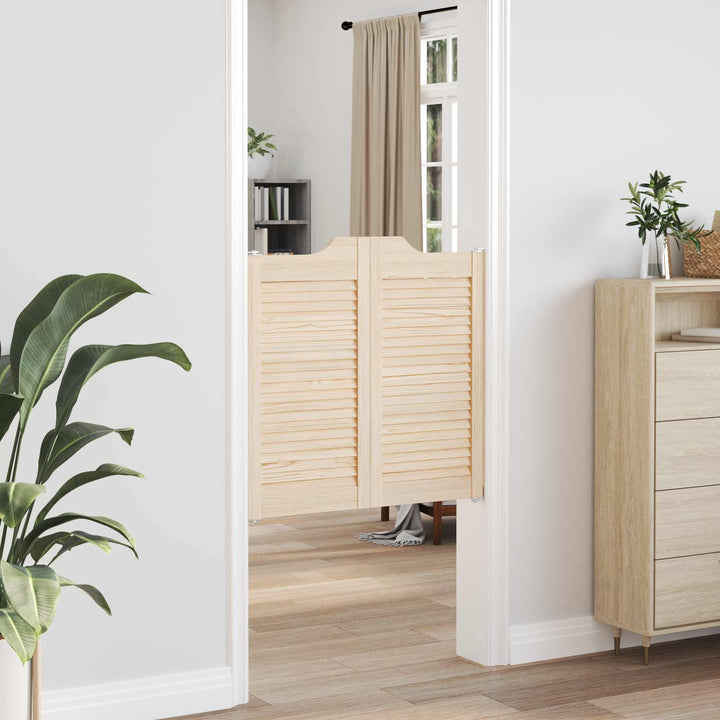Svingdøre 2 pcs Naturfarvet Massivt fyrretræ