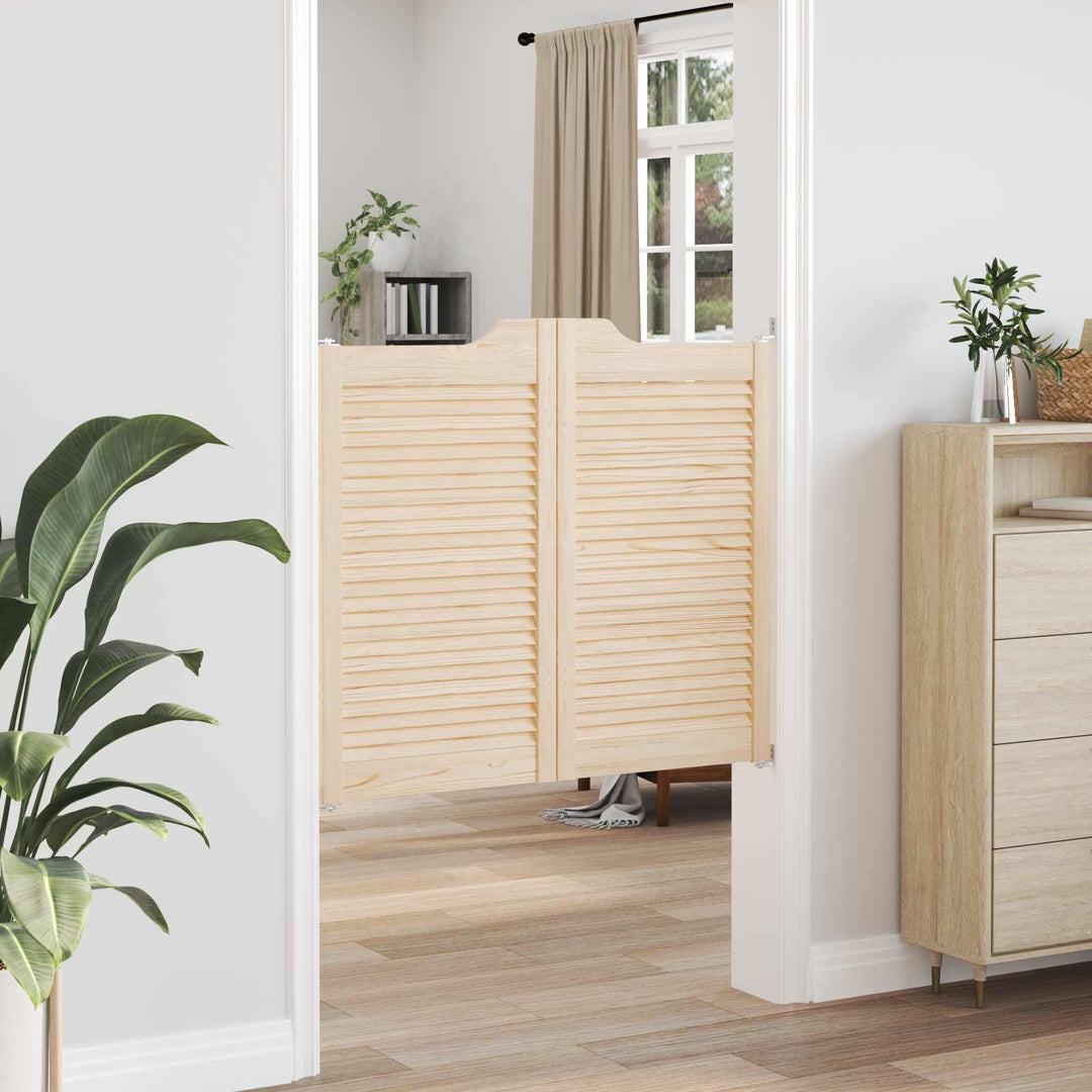 Svingdøre 2 pcs Naturfarvet Massivt fyrretræ
