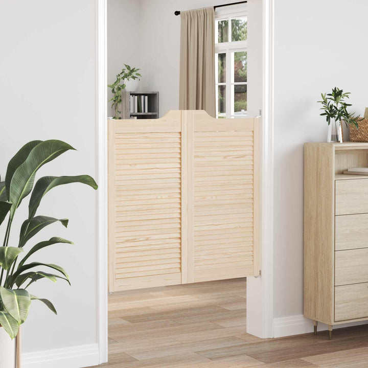 Svingdøre 2 pcs Naturfarvet Massivt fyrretræ