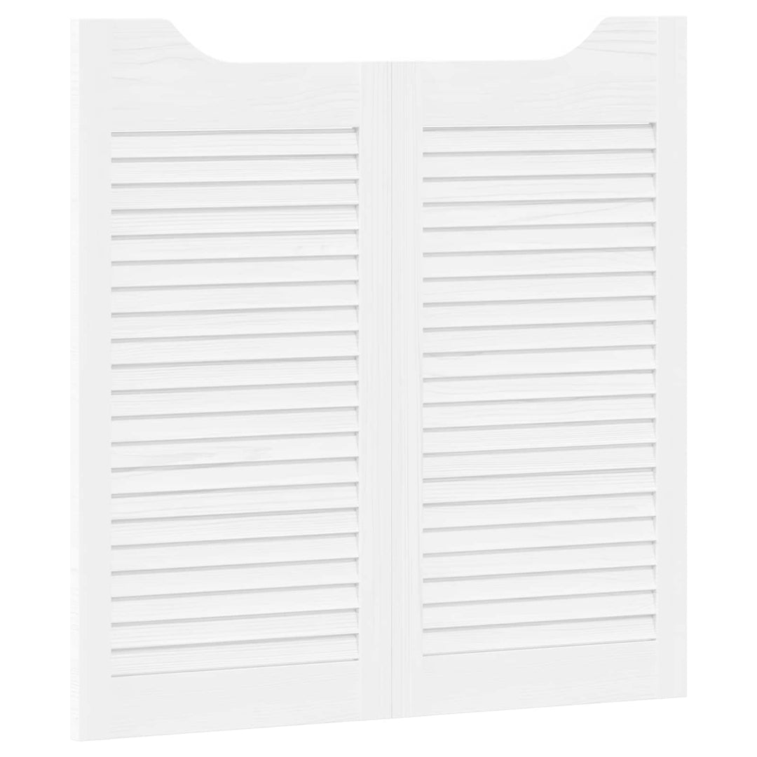 Svingdøre Hvid 80 x 40 cm Massivt fyrretræ