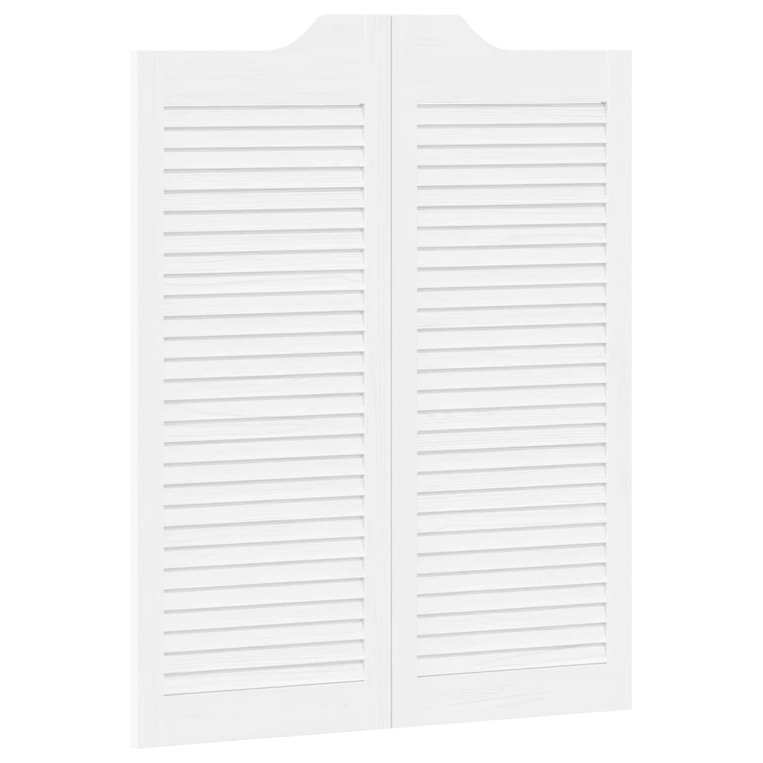 Svingdøre Hvid 100 x 40 cm Massivt fyrretræ