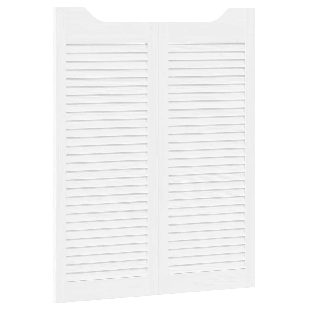 Svingdøre Hvid 100 x 40 cm Massivt fyrretræ