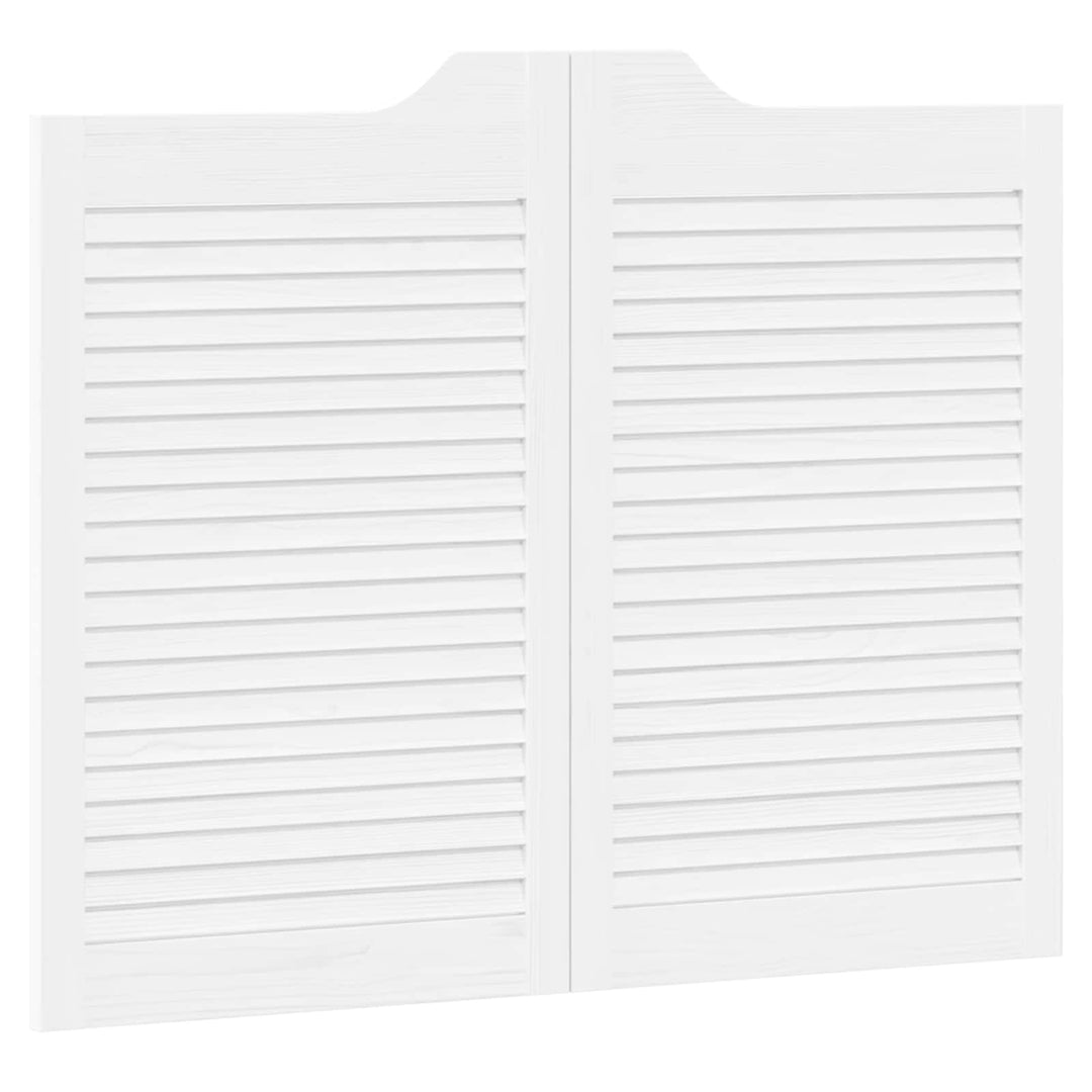 Svingdøre Hvid 80 x 50 cm Massivt fyrretræ