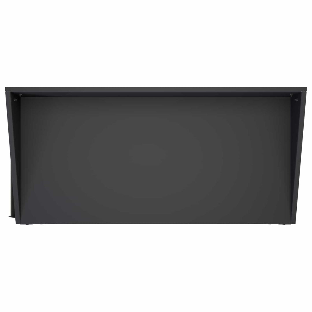 Pottebord med hjul 96 x 50 x 89 cm Koldvalset stål Sort