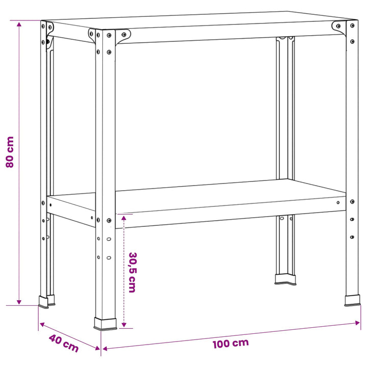 Plantebord 100 x 40 x 80 cm Cortenstål Rusten