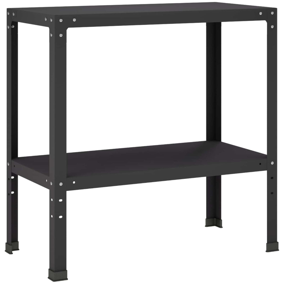 Plantebord 80 x 40 x 80 cm Pulverlakeret stål Sort