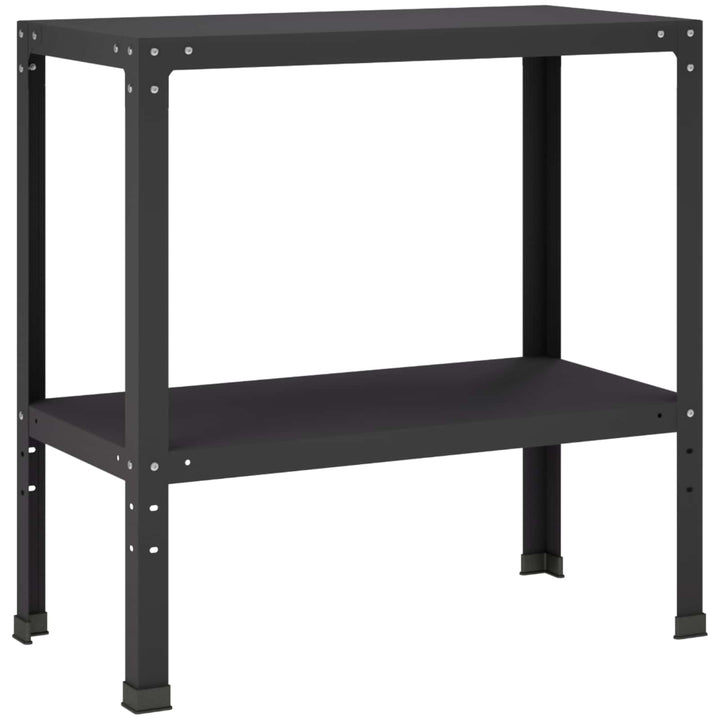 Plantebord 80 x 40 x 80 cm Pulverlakeret stål Sort