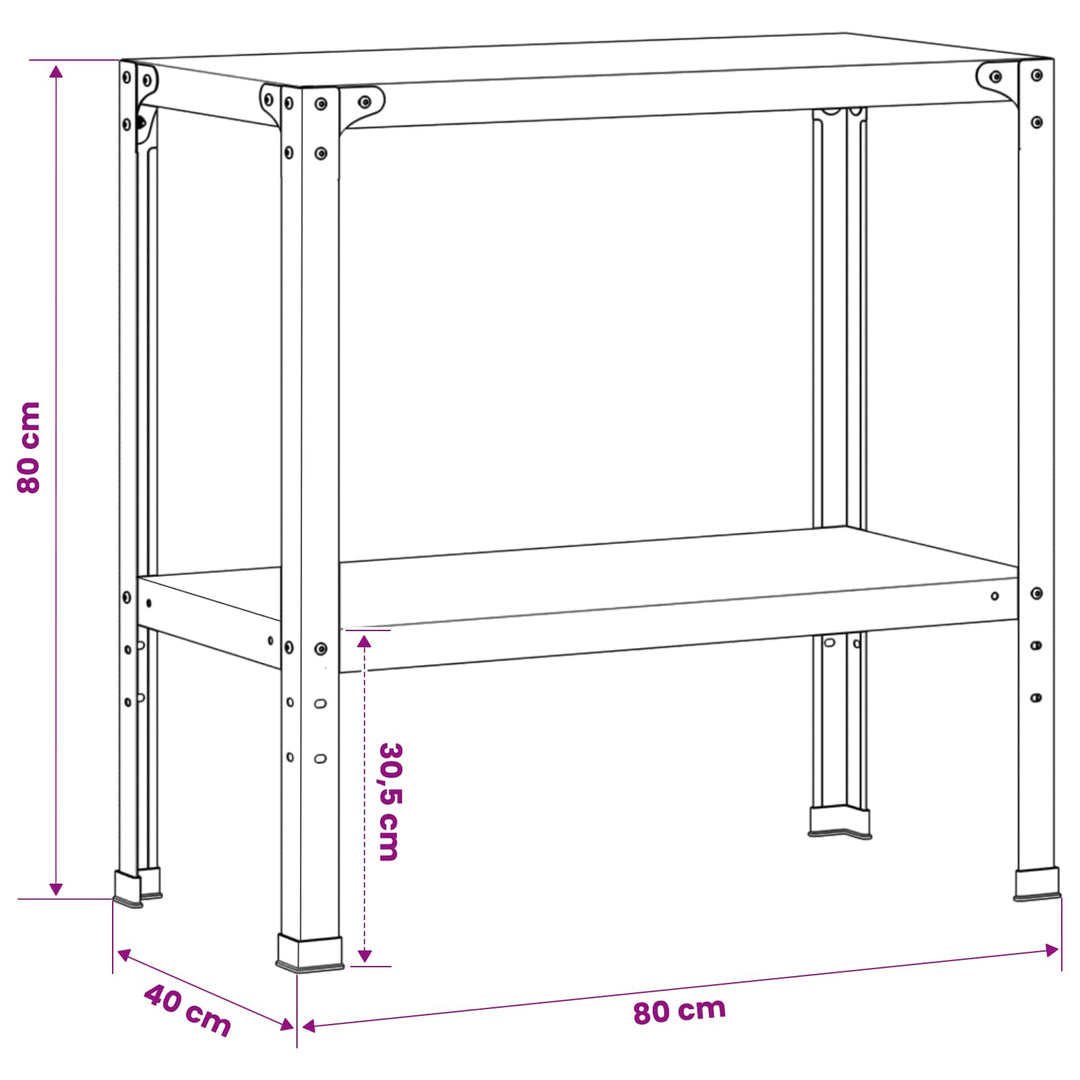 Plantebord 80 x 40 x 80 cm Pulverlakeret stål Olivengrøn
