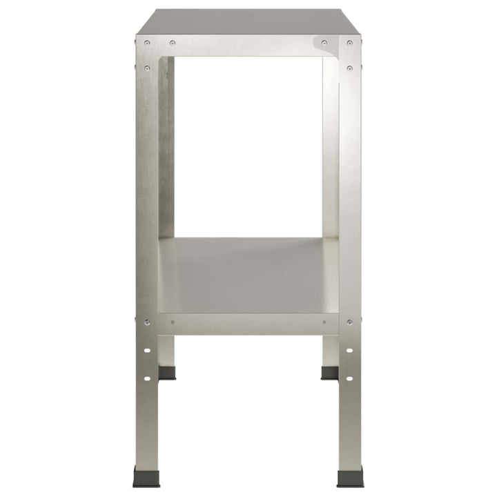Plantebord 80 x 40 x 80 cm Rustfrit stål Sølv