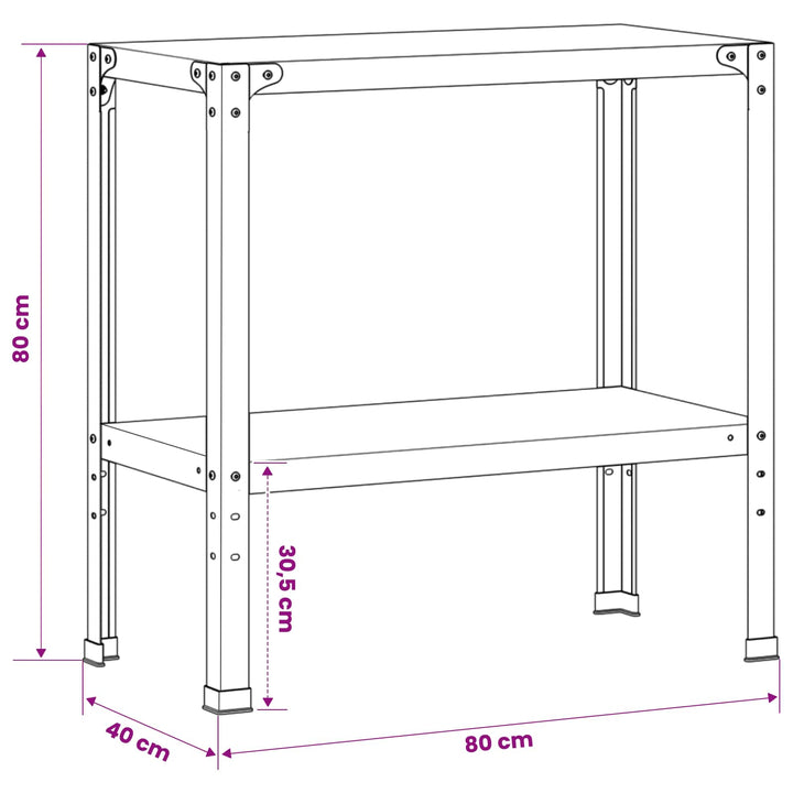 Plantebord 80 x 40 x 80 cm Cortenstål Rusten