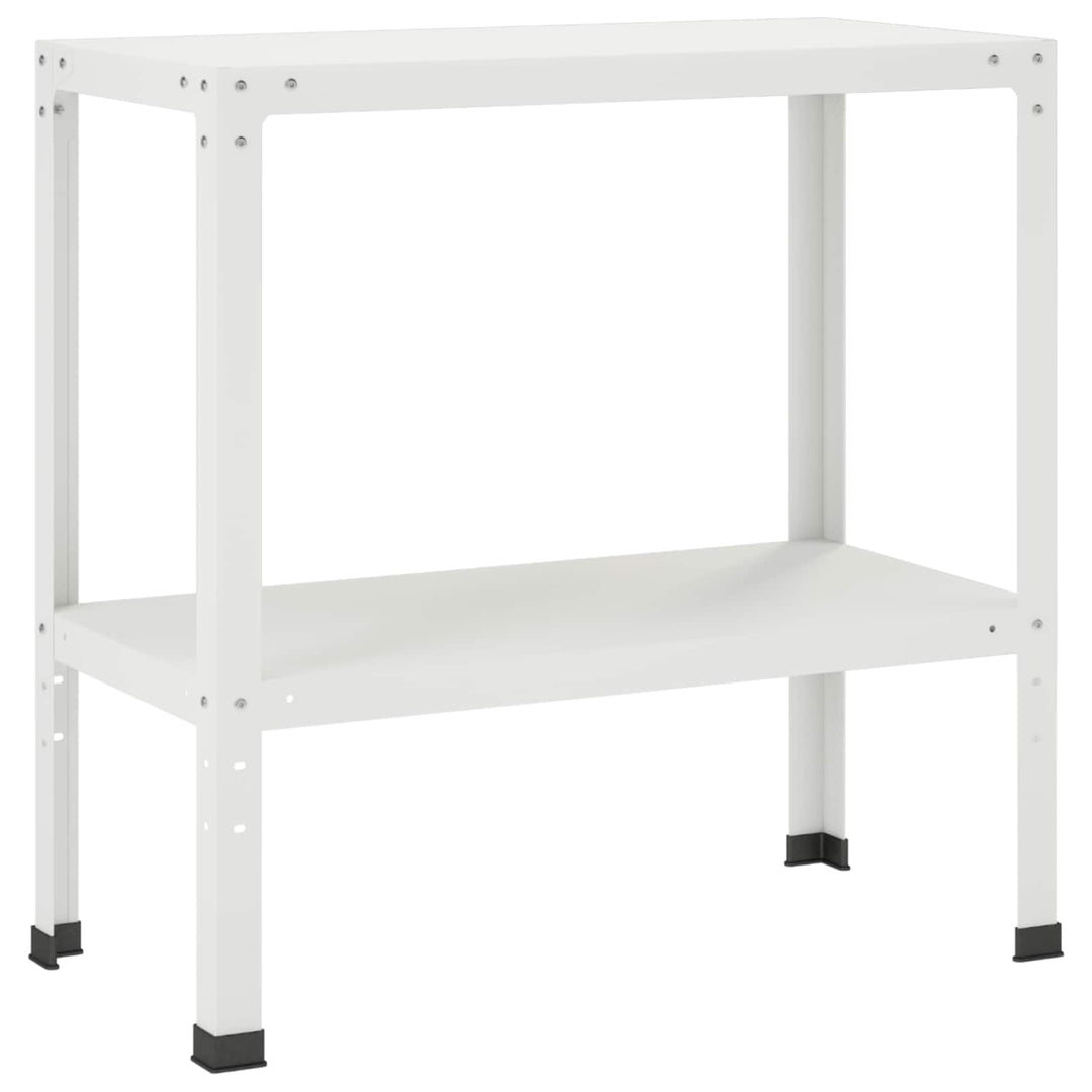 Plantebord 60 x 40 x 80 cm Pulverlakeret stål Hvid
