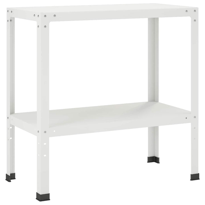Plantebord 60 x 40 x 80 cm Pulverlakeret stål Hvid