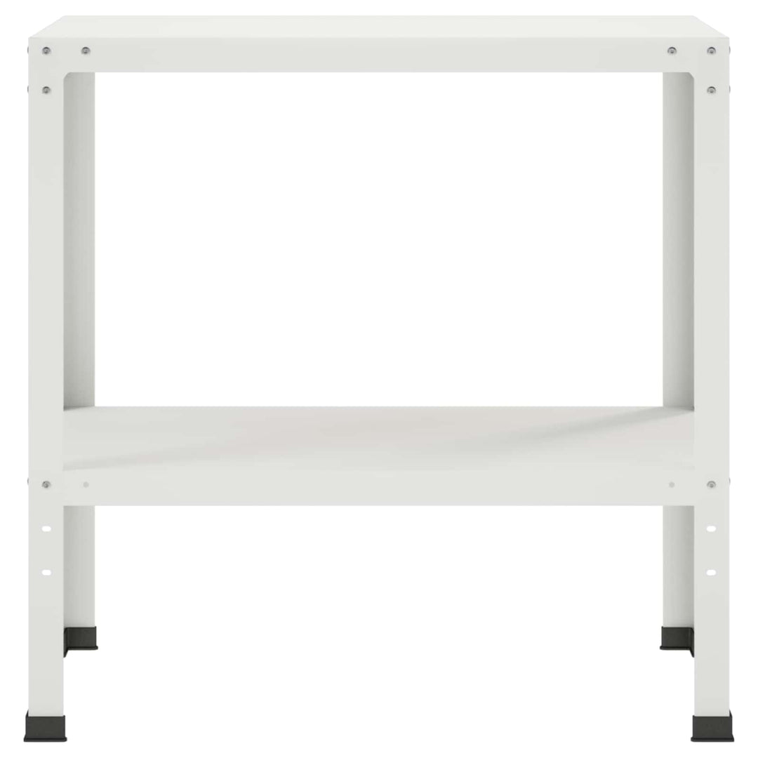Plantebord 60 x 40 x 80 cm Pulverlakeret stål Hvid