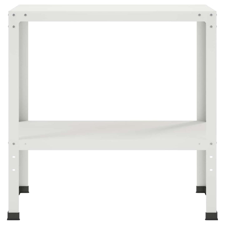 Plantebord 60 x 40 x 80 cm Pulverlakeret stål Hvid
