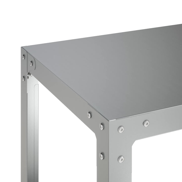 Plantebord 100 x 50 x 80 cm Galvaniseret stål Sølv