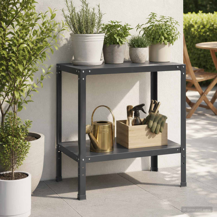 Plantebord 80 x 50 x 80 cm Pulverlakeret stål Sort