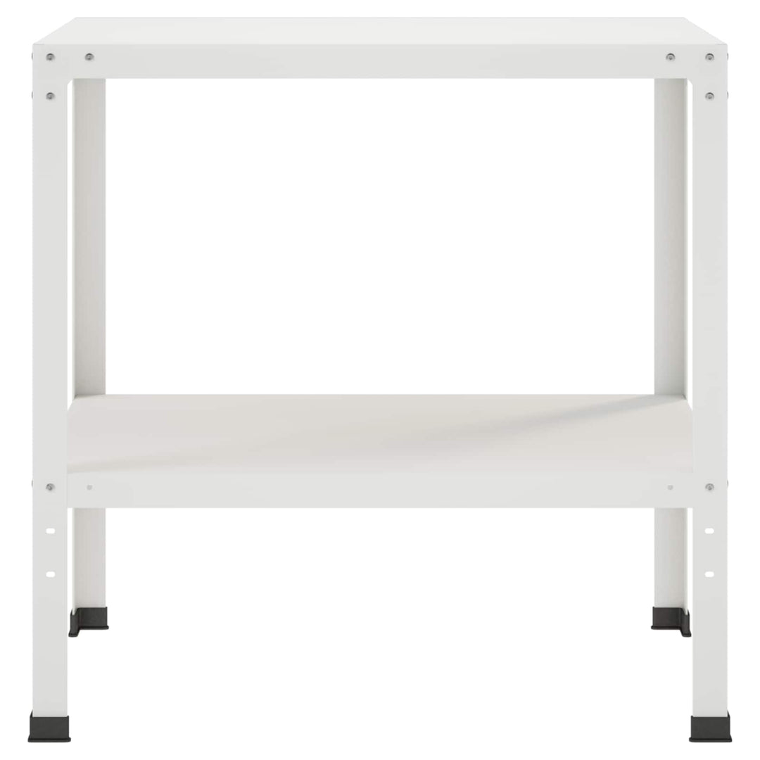 Plantebord 80 x 50 x 80 cm Pulverlakeret stål Hvid