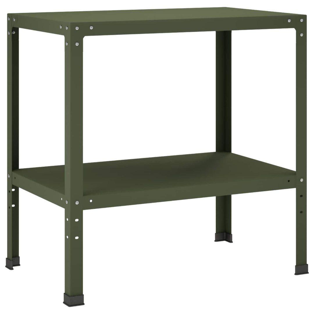 Plantebord 80 x 50 x 80 cm Pulverlakeret stål Olivengrøn