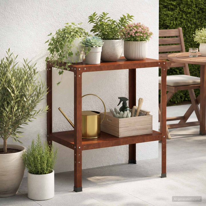 Plantebord 80 x 50 x 80 cm Cortenstål Rusten