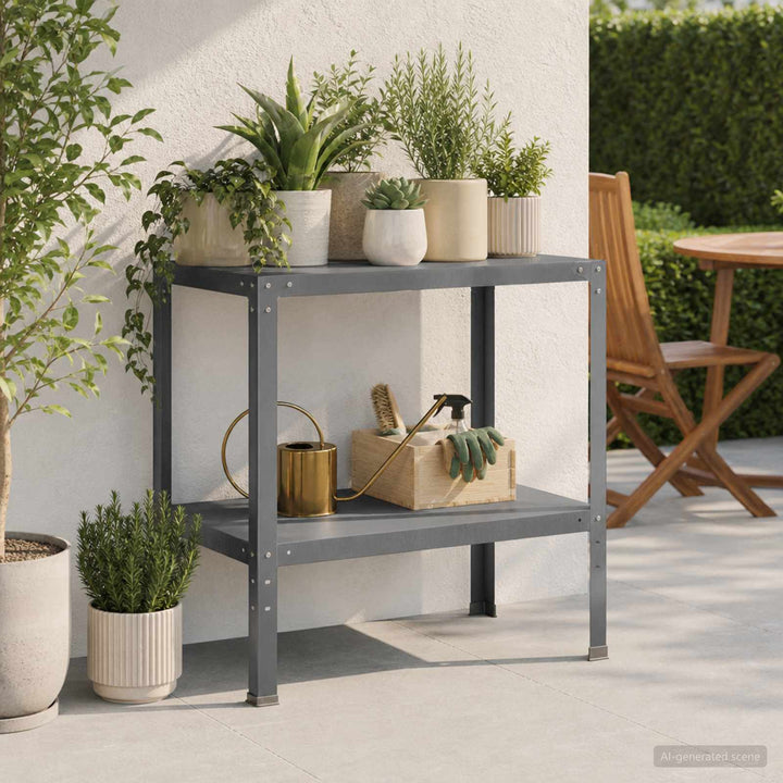 Plantebord 60 x 50 x 80 cm Pulverlakeret stål Antracit