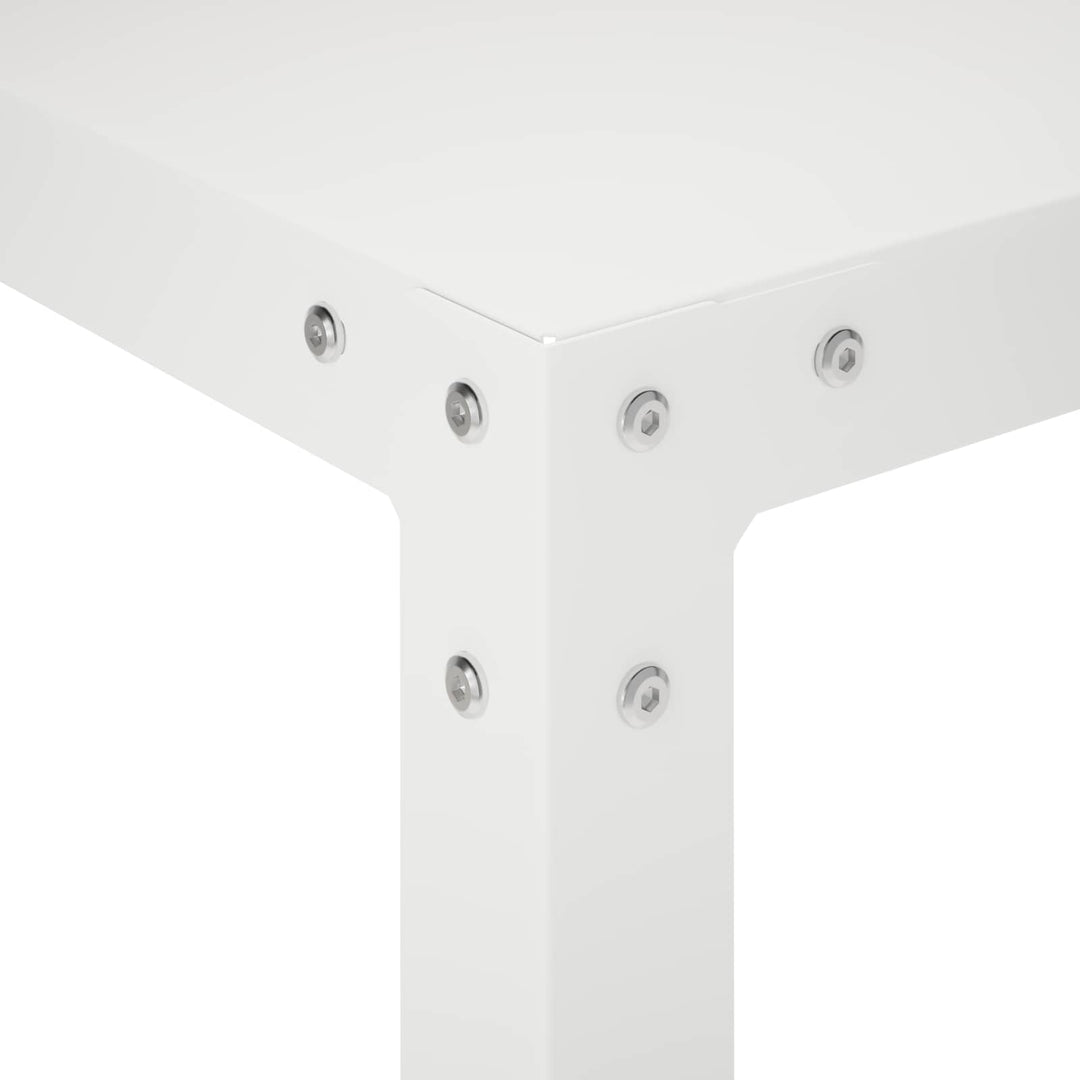 Plantebord 100 x 50 x 104 cm Pulverlakeret stål Hvid