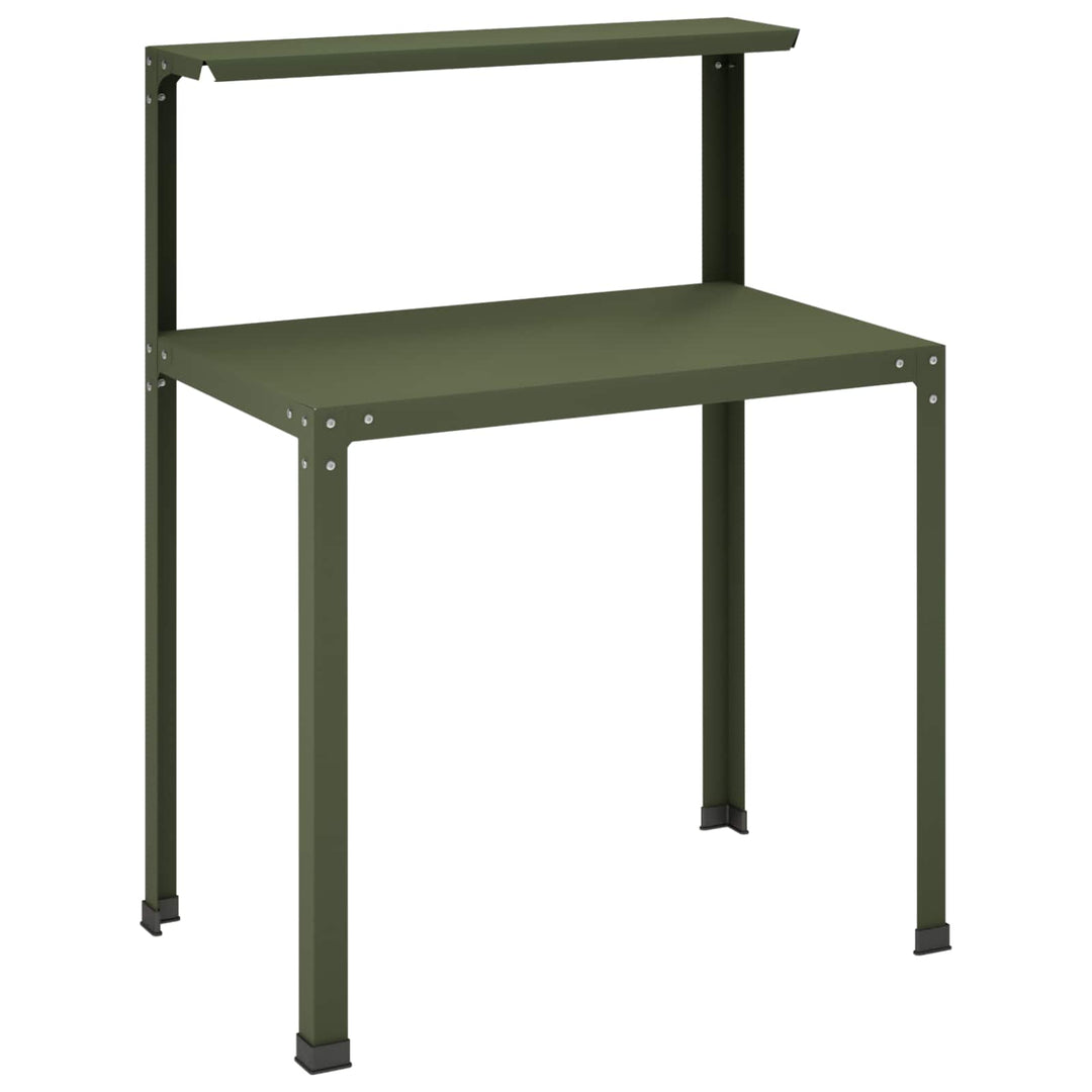 Plantebord 100 x 50 x 104 cm Pulverlakeret stål Olivengrøn
