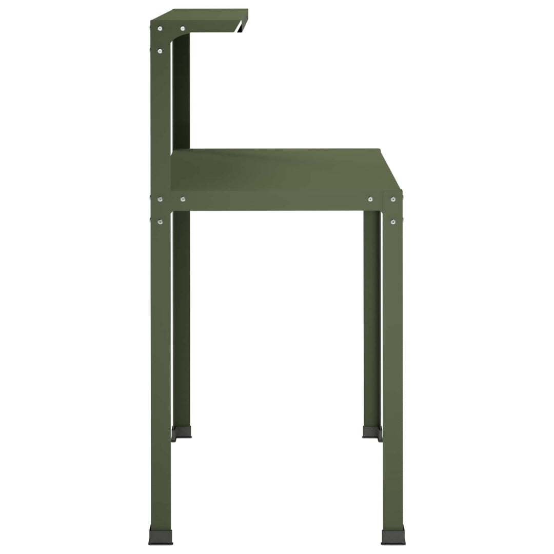Plantebord 100 x 50 x 104 cm Pulverlakeret stål Olivengrøn