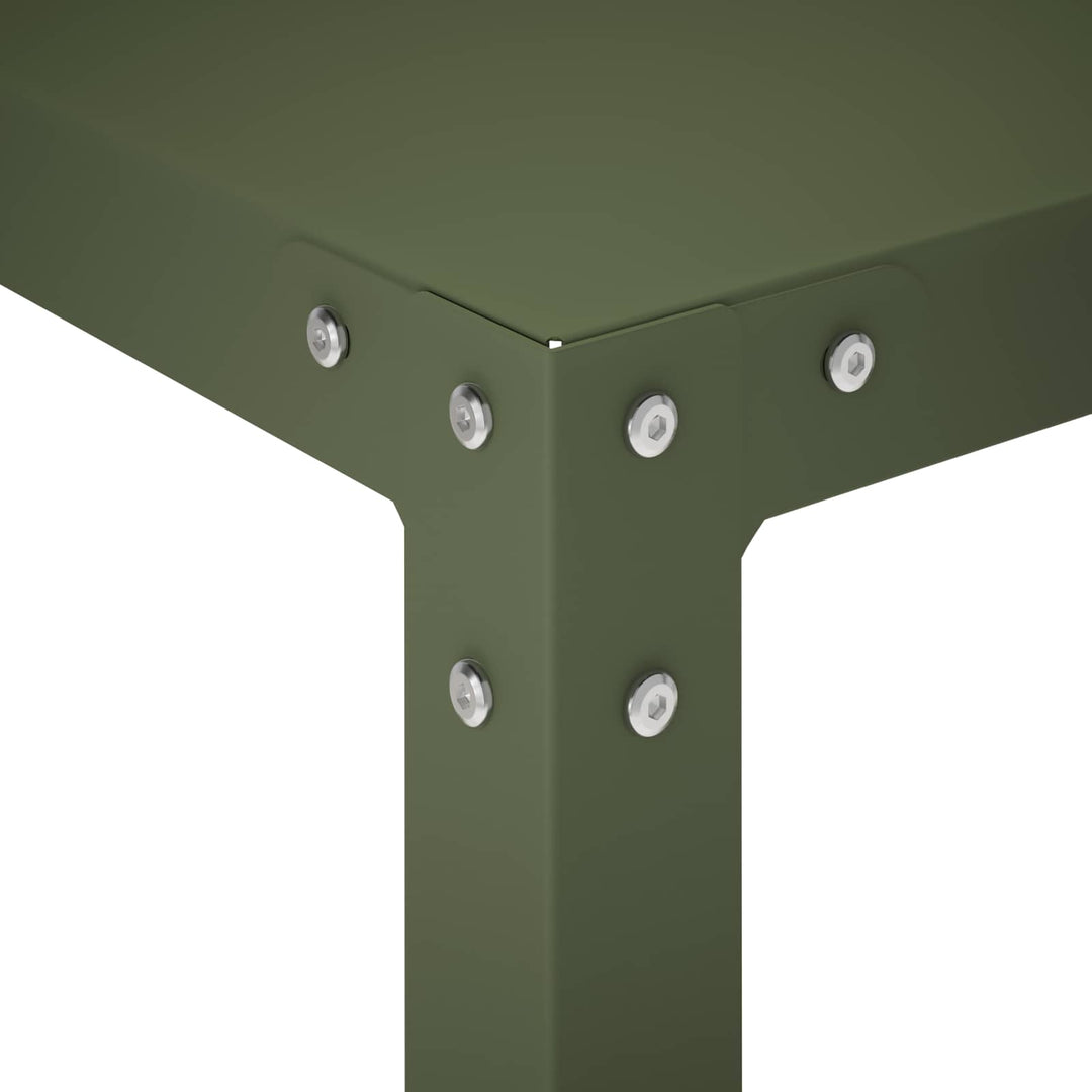 Plantebord 80 x 50 x 104 cm Pulverlakeret stål Olivengrøn