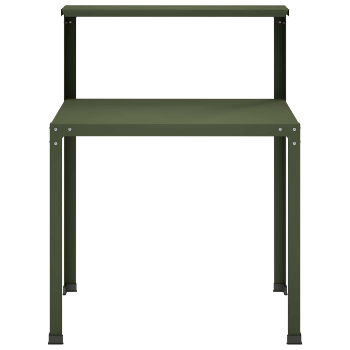 Plantebord 80 x 50 x 104 cm Pulverlakeret stål Olivengrøn