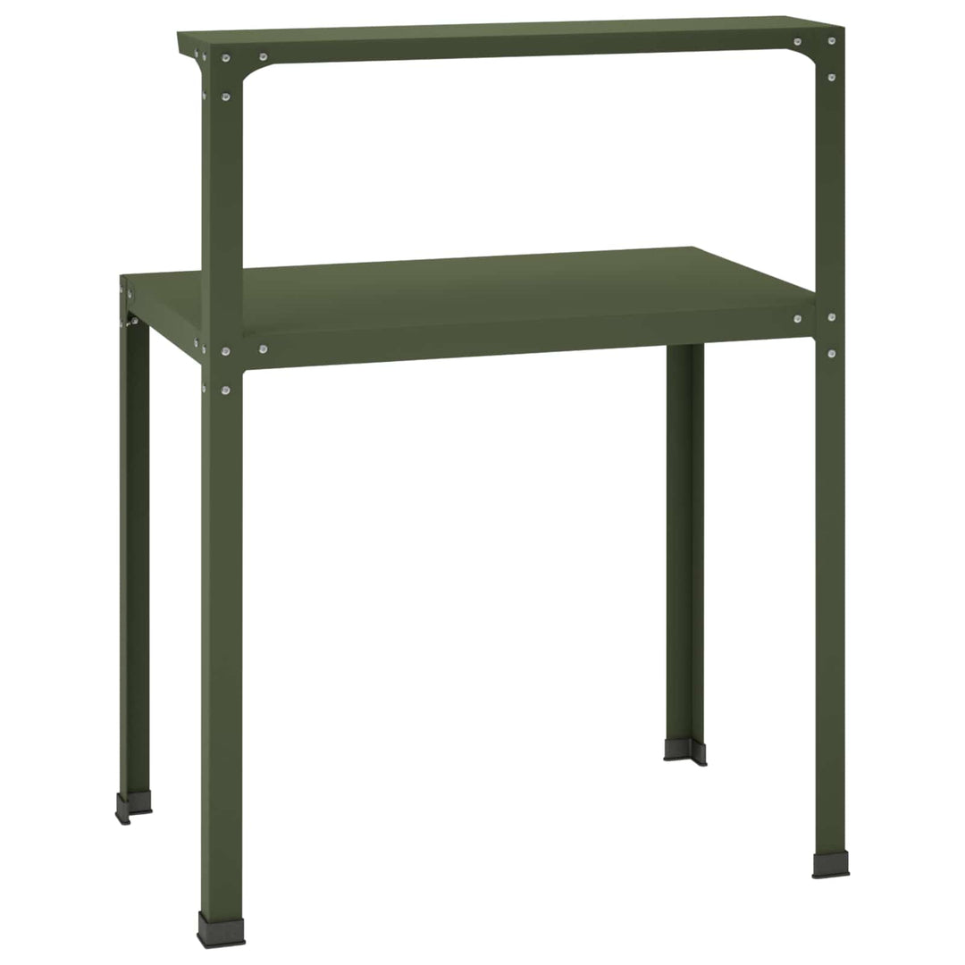 Plantebord 60 x 50 x 104 cm Pulverlakeret stål Olivengrøn