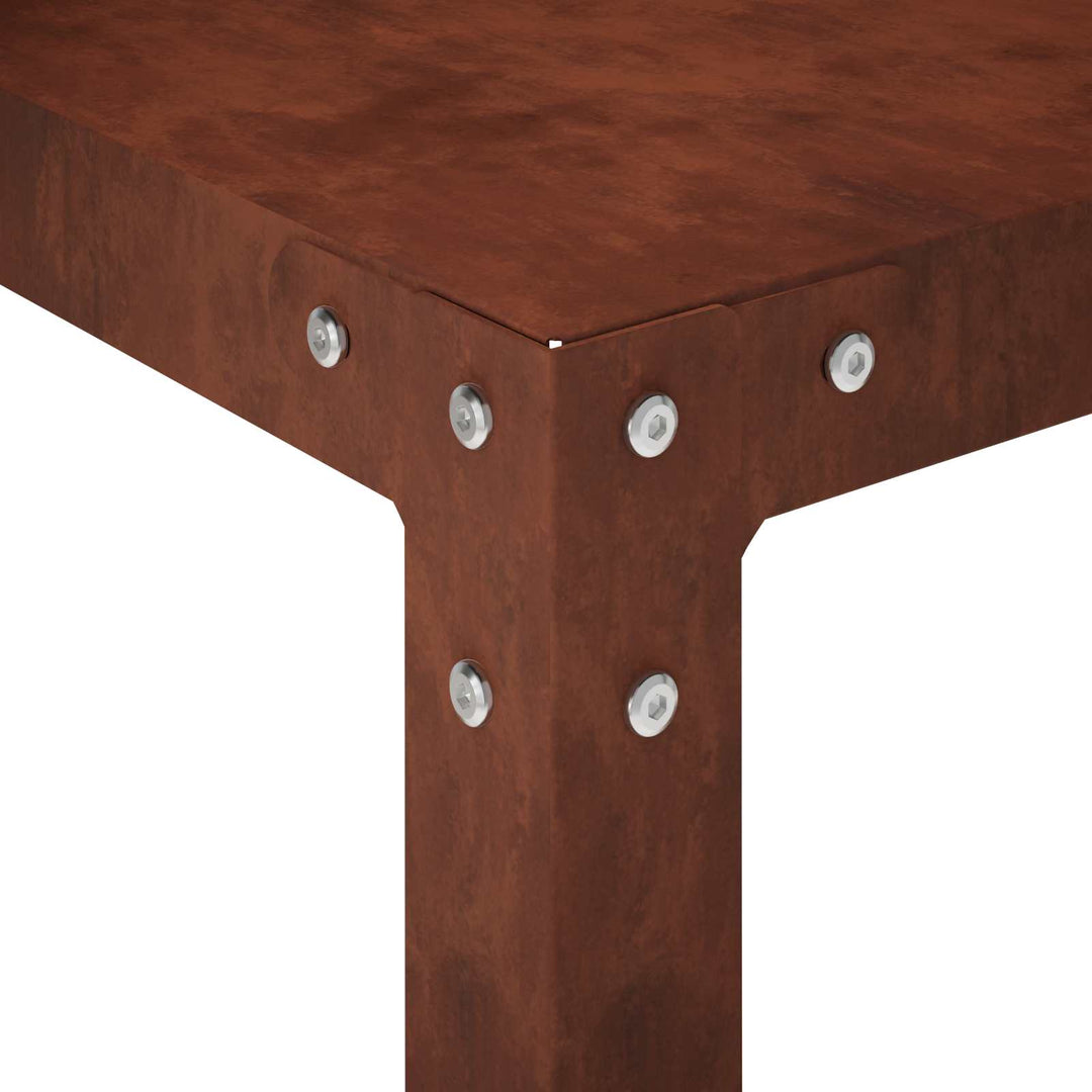 Plantebord 60 x 50 x 104 cm Cortenstål Rusten