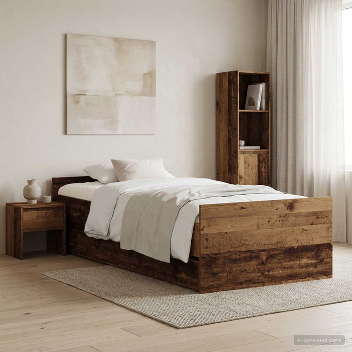 Sengestel Gammelt træ 100 x 200 cm Konstrueret træ