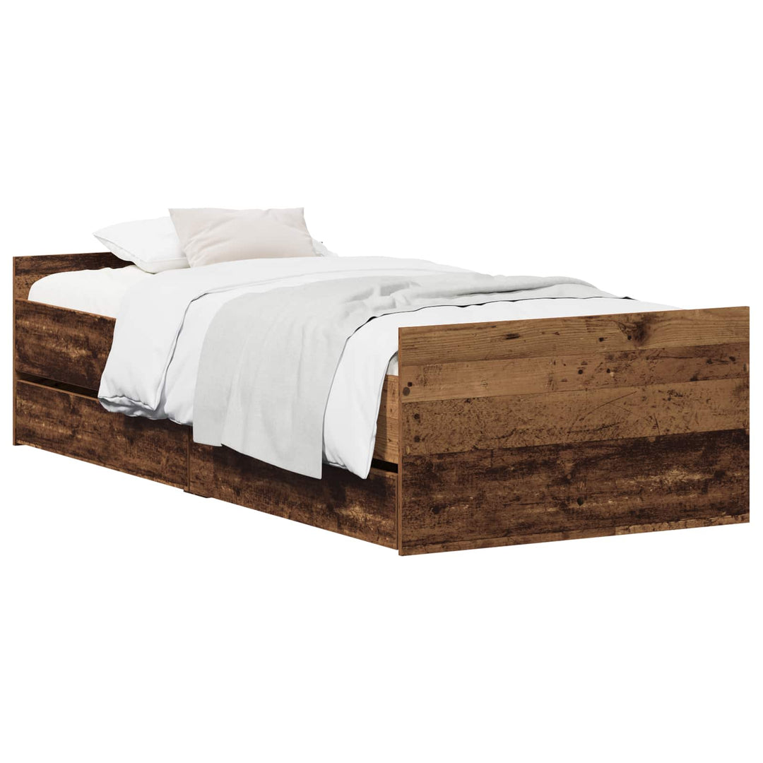 Sengestel Gammelt træ 100 x 200 cm Konstrueret træ