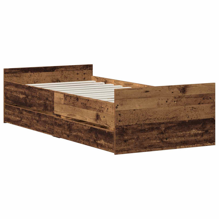 Sengestel Gammelt træ 100 x 200 cm Konstrueret træ