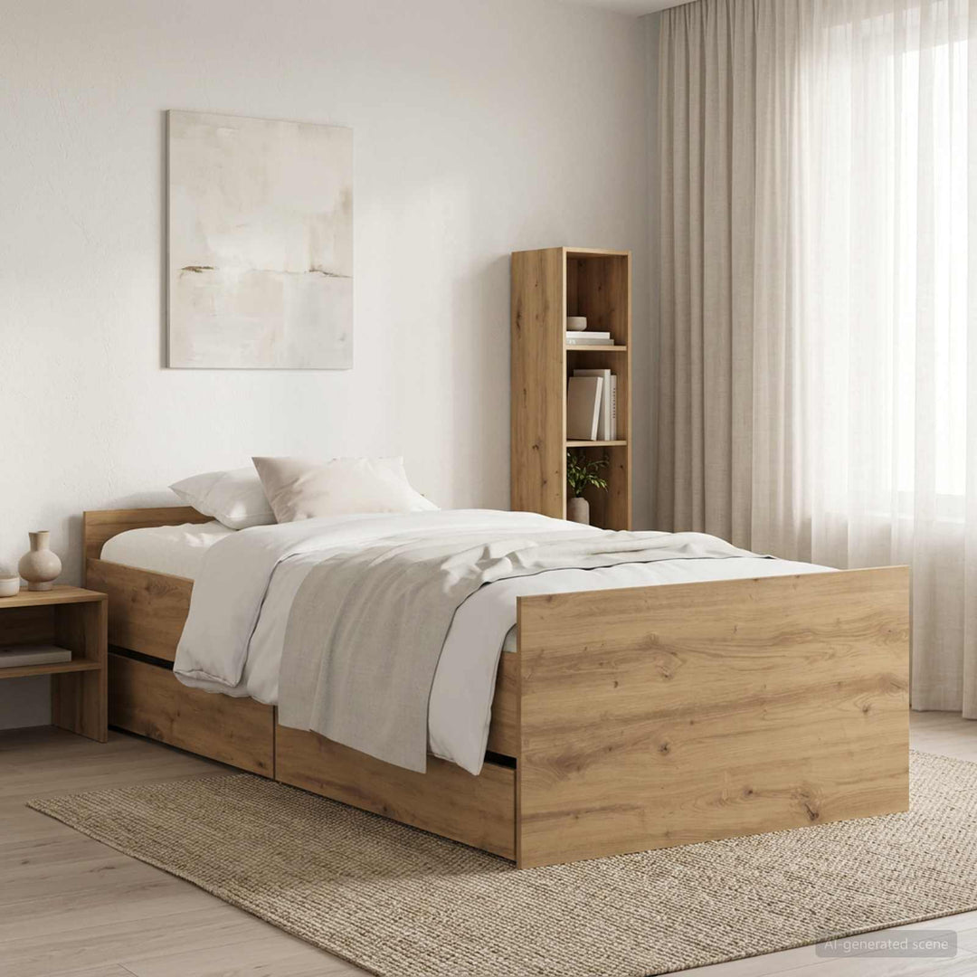 Sengestel Artisan-eg 100 x 200 cm Konstrueret træ