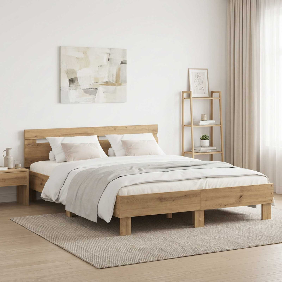 Sengestel Artisan-eg 135 x 190 cm Konstrueret træ