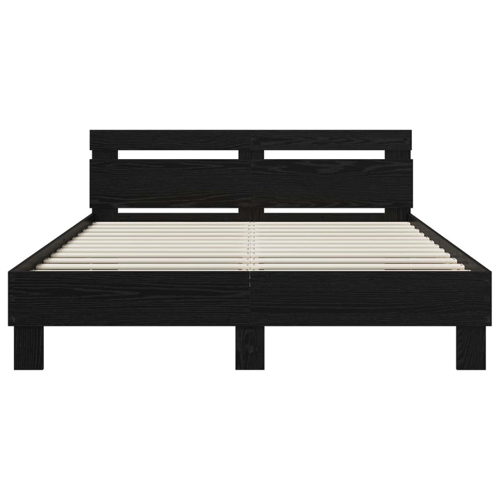 Sengestel Sort eg 135 x 190 cm Konstrueret træ