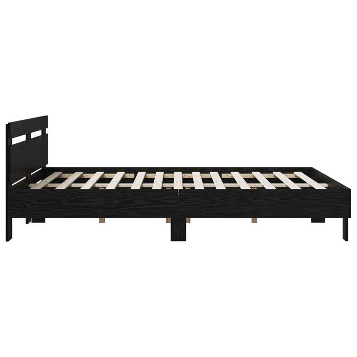 Sengestel Sort eg 135 x 190 cm Konstrueret træ