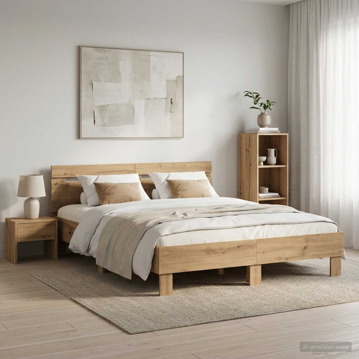 Sengestel Artisan-eg 120 x 190 cm Konstrueret træ