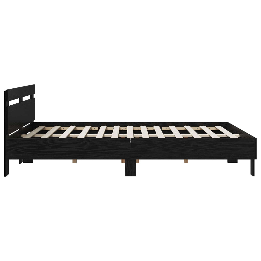 Sengestel Sort eg 120 x 190 cm Konstrueret træ