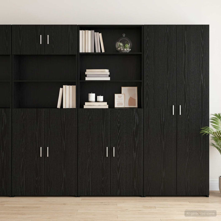Highboard Sort eg 70 x 42,5 x 185 cm Konstrueret træ