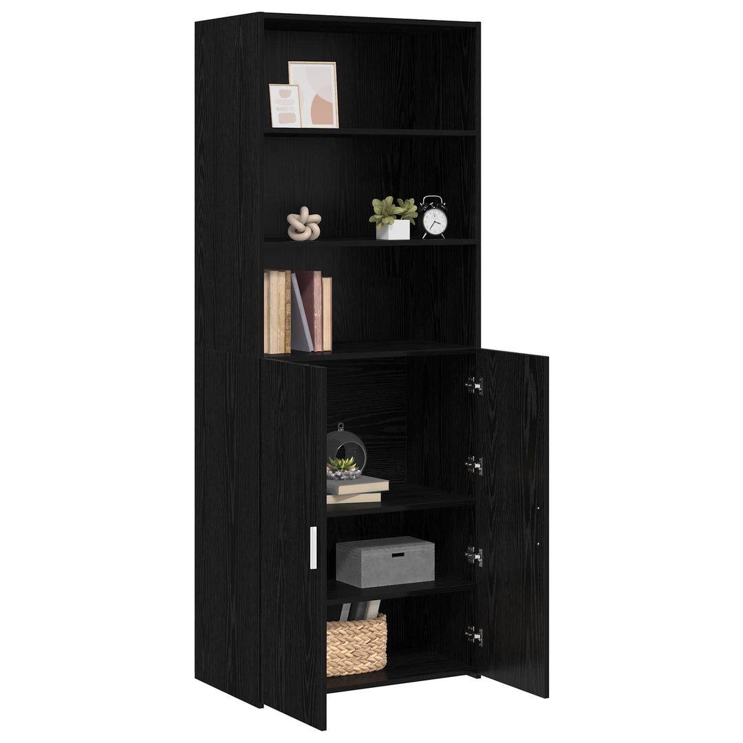 Highboard Sort eg 70 x 42,5 x 185 cm Konstrueret træ